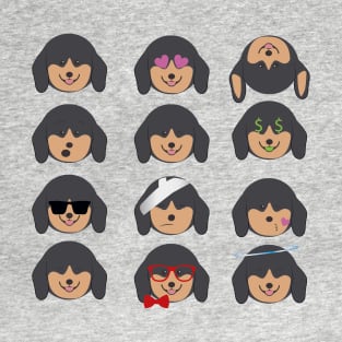 Dachshund - Emoji T-Shirt